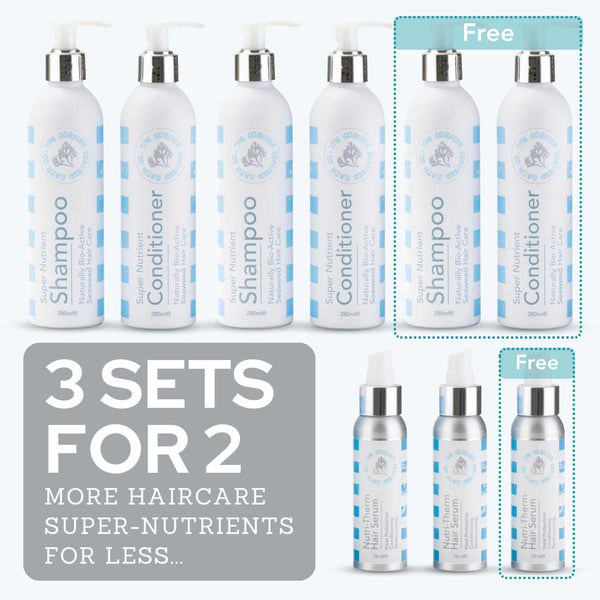 3 for 2 - 3 Step Haircare Set - The Cornish Seaweed Bath Co.
