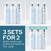 3 Sets for 2 - The Haircare & Body Wash Set - The Cornish Seaweed Bath Co.