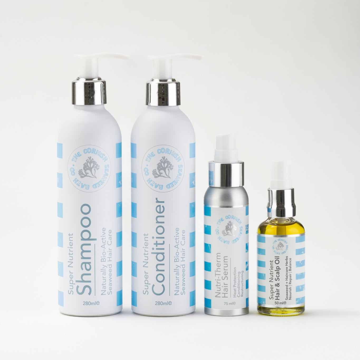Haircare products with natural ingredients on a wooden surface for styling.