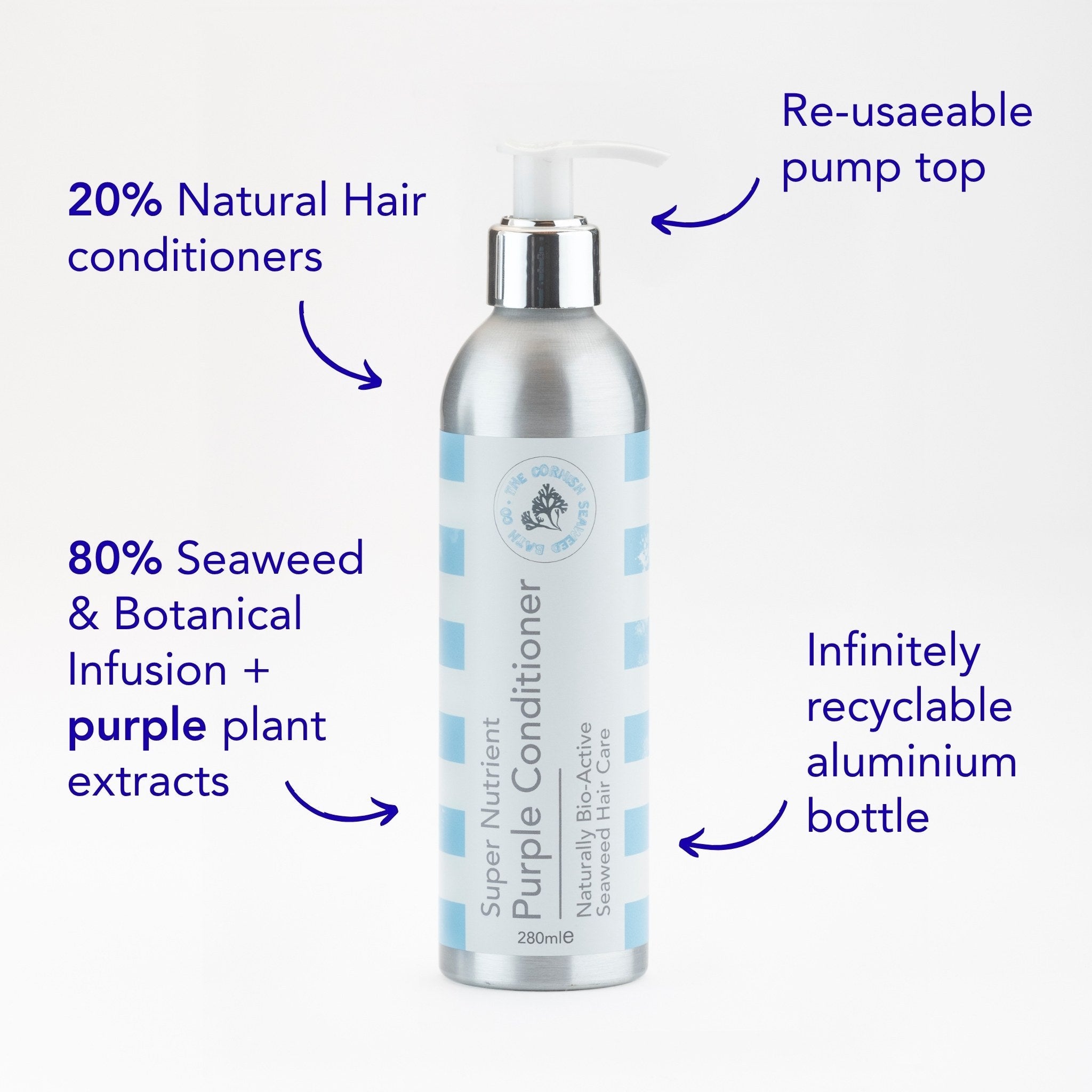 The Complete Super Nutrient Purple Haircare Set - The Cornish Seaweed Bath Co.