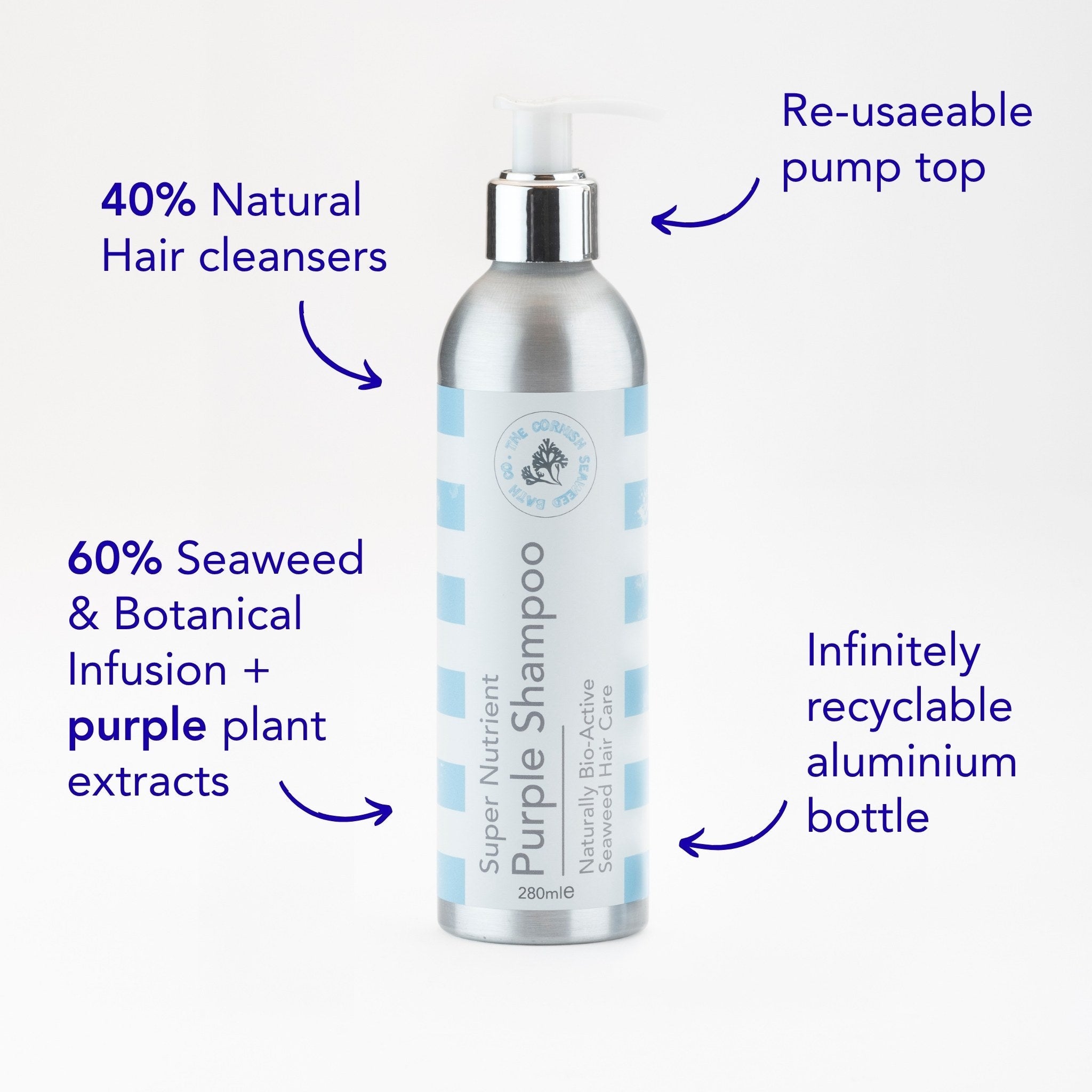 The Complete Super Nutrient Purple Haircare Set - The Cornish Seaweed Bath Co.