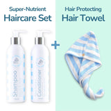 The Haircare Set + Hair Towel - The Cornish Seaweed Bath Co.