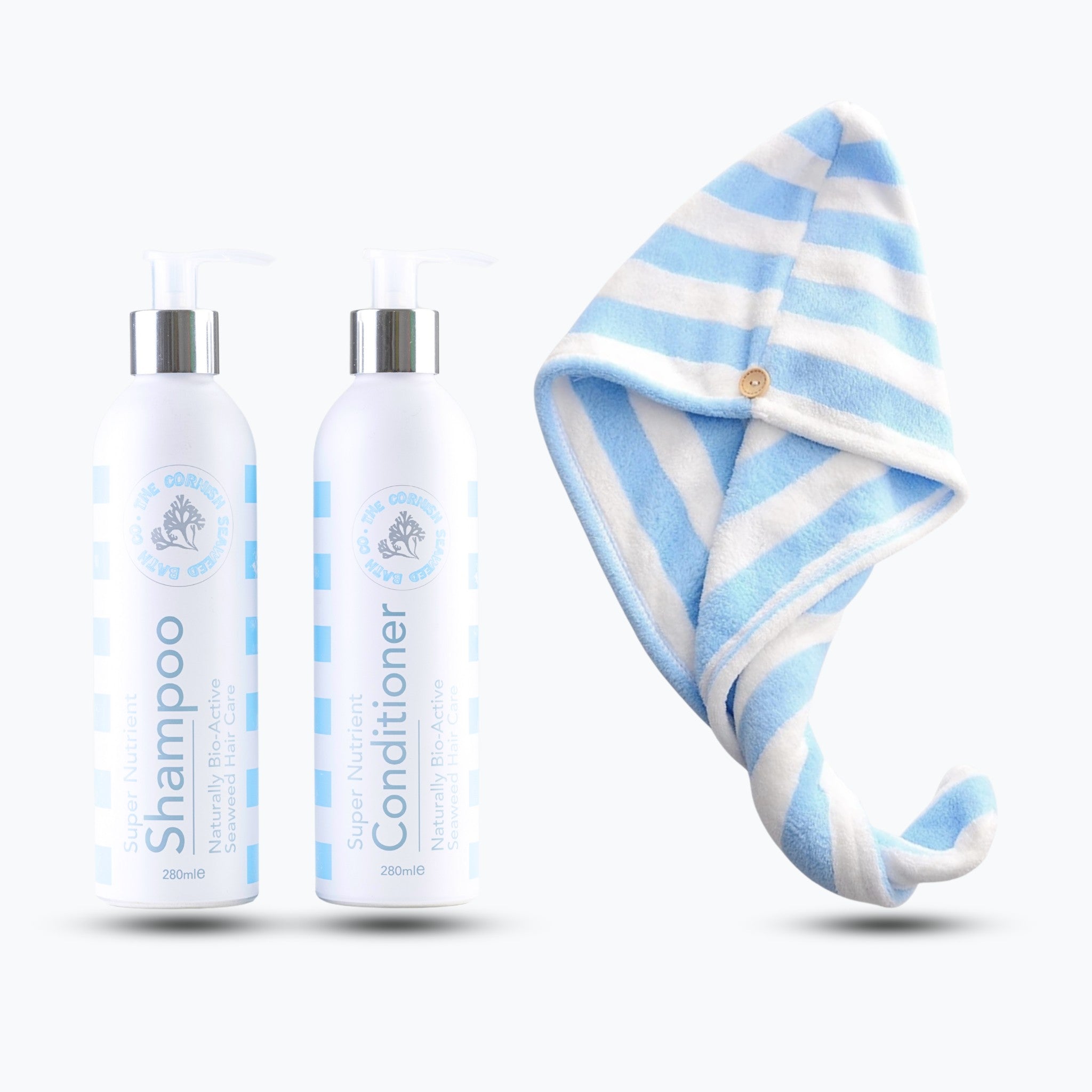 The Haircare Set + Hair Towel - The Cornish Seaweed Bath Co.