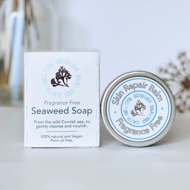 Fragrance Free Soap & Balm Set - The Cornish Seaweed Bath Co.